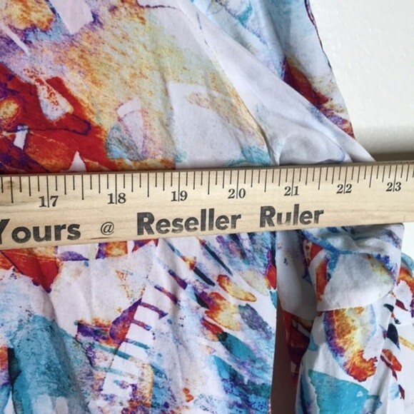 Soft surroundings ladies soft knit bell sleeves colorful top size XL - Picture 8 of 13